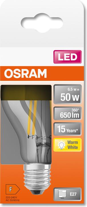 Actual product image Osram Star Classic A (E27, 50 W, 650 lm, 1 x, F)