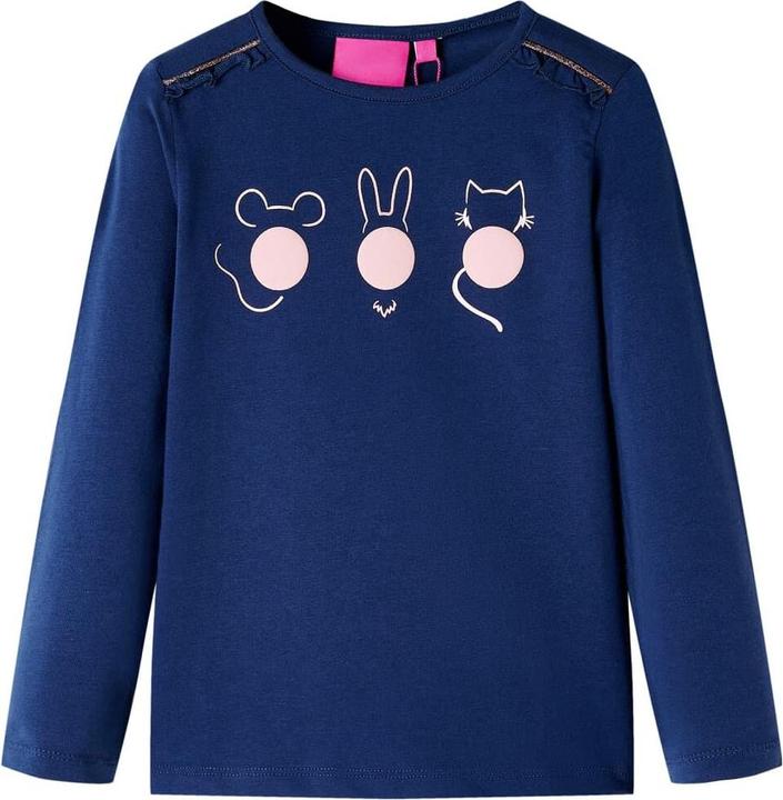 Immagine prodotto VidaXL Camicia da bambino a maniche lunghe blu navy 104,Materiale: 95% cotone (104)