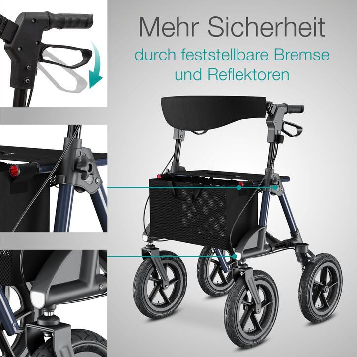 Actual product image Aktivshop Outdoor rollator with pneumatic tyres Comfort