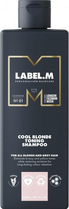 Label.M Cool Blonde Toning Shampoo 300 ml (300 ml, Flüssiges Shampoo)