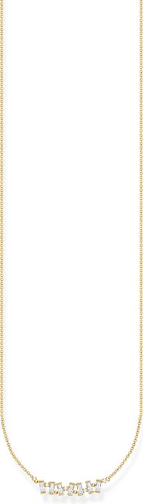 Produktbild Thomas Sabo Kette weisse Steine gold (925 Sterlingsilber, 750 Gelbgold Vergoldung, 45 cm)