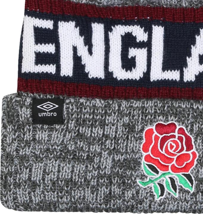 Actual product image Umbro Unisex Adult 23/24 England Rugby Bobble Beanie (One size)
