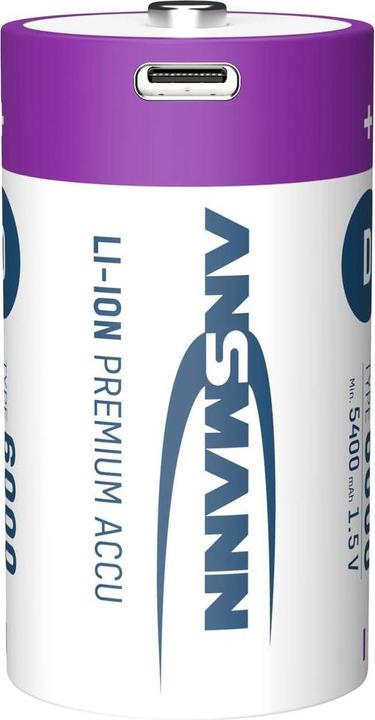 Produktbild Ansmann Premium Rechargeable (2 Stk., D, 6000 mAh)