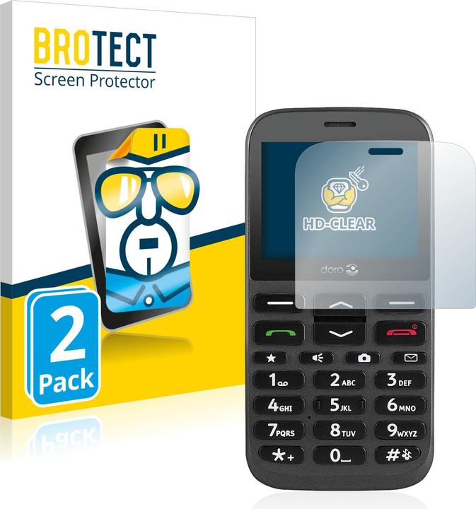 Actual product image BROTECT Screen Protector Clear (2 Piece, Doro 1370)