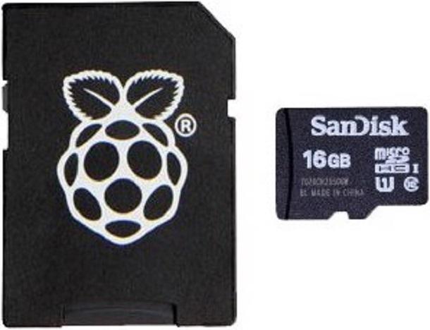 Raspberry Pi SD card 16 GB MicroSD with Noobs OS (16 GB, microSD, U3)