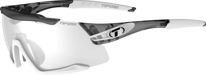 Actual product image Tifosi Unisex Aethon Sunglasses, Crystal Smoke/White/Fototec Light Night Lens, Unit (White, Crystal smoke, Black)