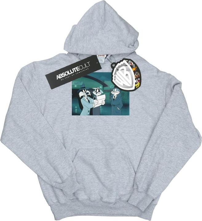 Actual product image Looney Tunes Mens Bugs Bunny Sylvester Letter Hoodie (5XL)