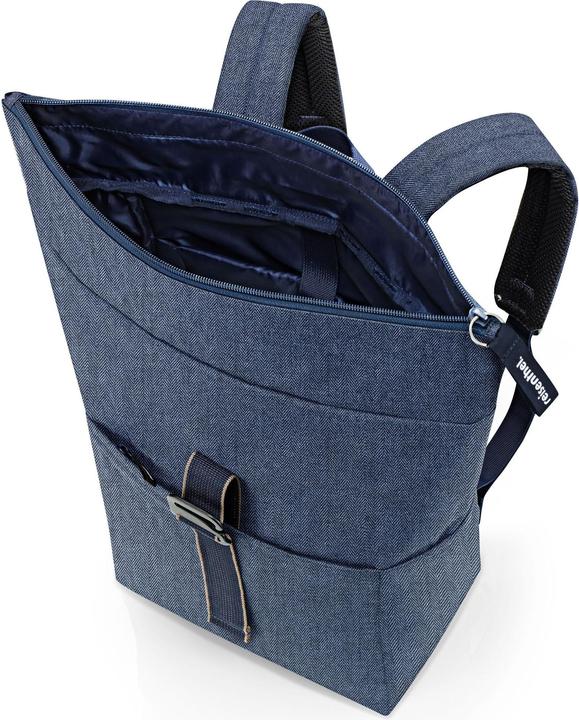 Actual product image reisenthel Casual Backpack Rolltop backpack Herringbone Dark Blue (22 l)