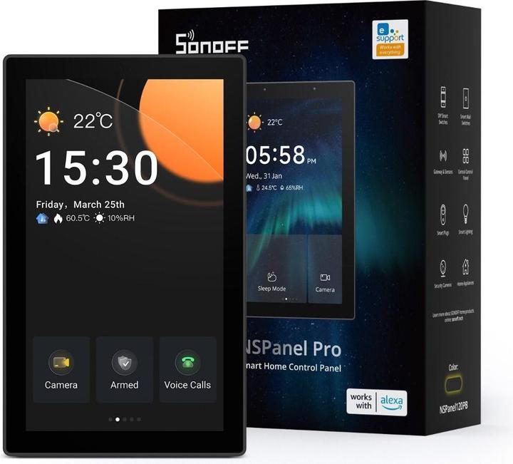 Produktbild Sonoff NSPanel Pro 120 Smart Control Panel Matter WiFi/Bluetooth/ZigBee (black)