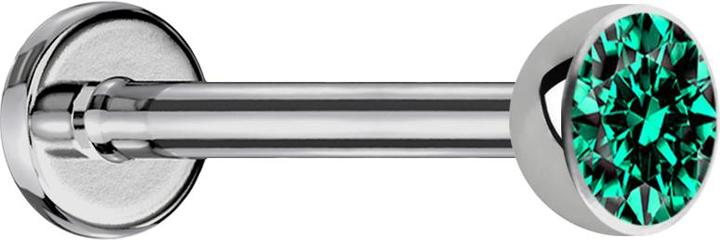 Immagine prodotto Star Piercing Micro labret in argento con cristallo emisferico turchese (Titanio G23, senza ottone)