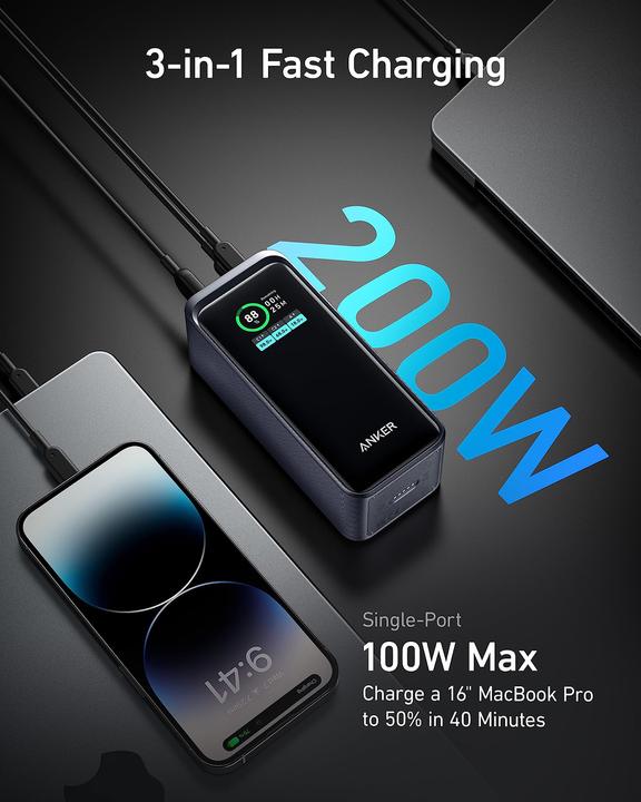 Image du produit Anker Prime (20000 mAh, 200 W, 72 Wh)