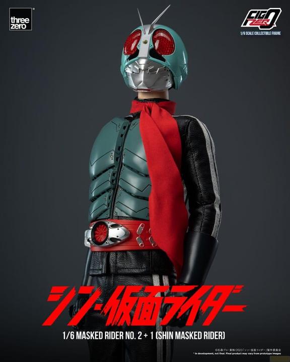 Actual product image ThreeZero Kamen Rider FigZero action figure 1/6 Masked Rider No.2+1 (Shin Masked Rider) 32 cm
