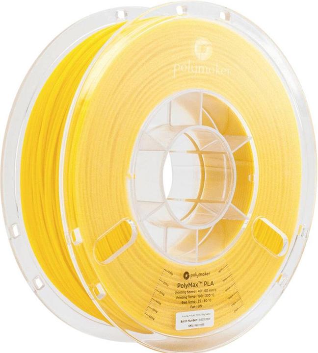 Image du produit Polymaker PA06007 Filament PolyMAX Tough Haute rigidité, haute résistance à la traction (PLA, 1.75 mm, 750 g, Jaune)