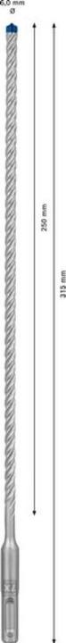 Actual product image Bosch Professional Zubehör Expert SDS plus-7X hammer drill, 6 x 250 x 315 mm (6 millimetres)