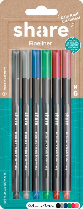Actual product image Share Fineliner Y-11-11-02 assorted 6pcs. (Sorted, 6 x)