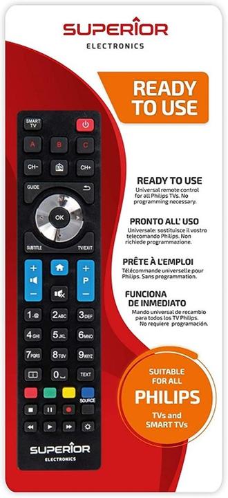 Immagine prodotto Superior Telecomando Universale Philips Funzioni Smart TV (Telecomando universale, Infrarossi)