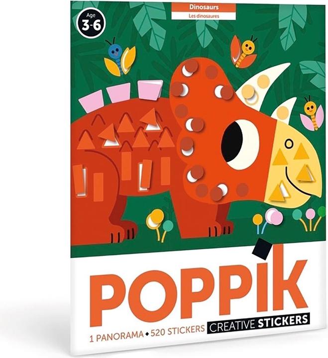 Immagine prodotto Poppik Poster adesivo panoramico (1 poster + 520 adesivi), dinosauri
