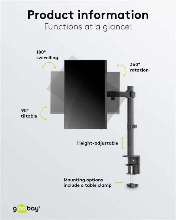 Actual product image Goobay monitor mount single flex (Table, 32")