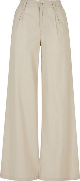 Urban Classics Ladies High Linen Mixed Wide Leg Pants