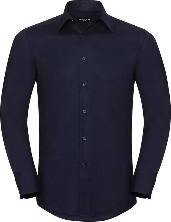 Actual product image Russell Collection Mens Long Sleeve Easy Care Tailored Oxford Shirt (37)