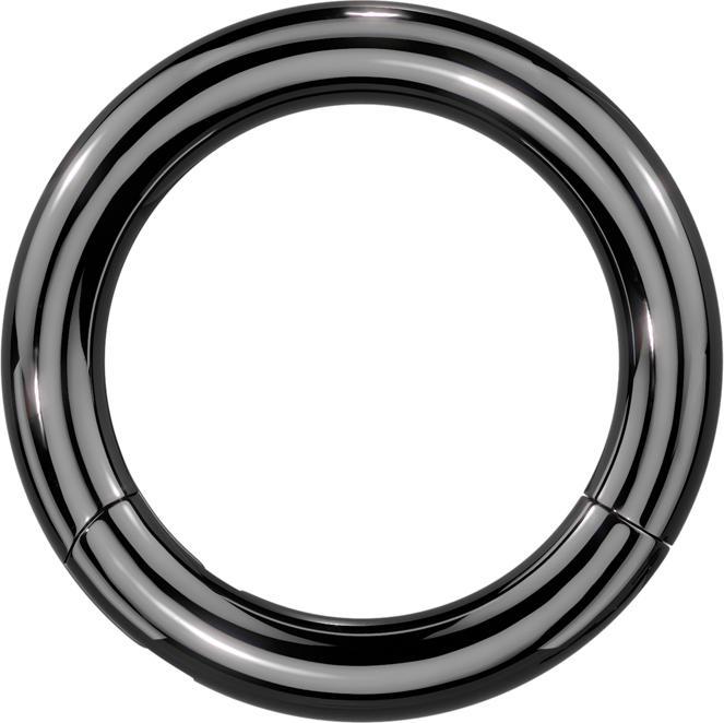 Star Piercing Segmentring klappbar schwarz (Titan G23, ohne Messing)