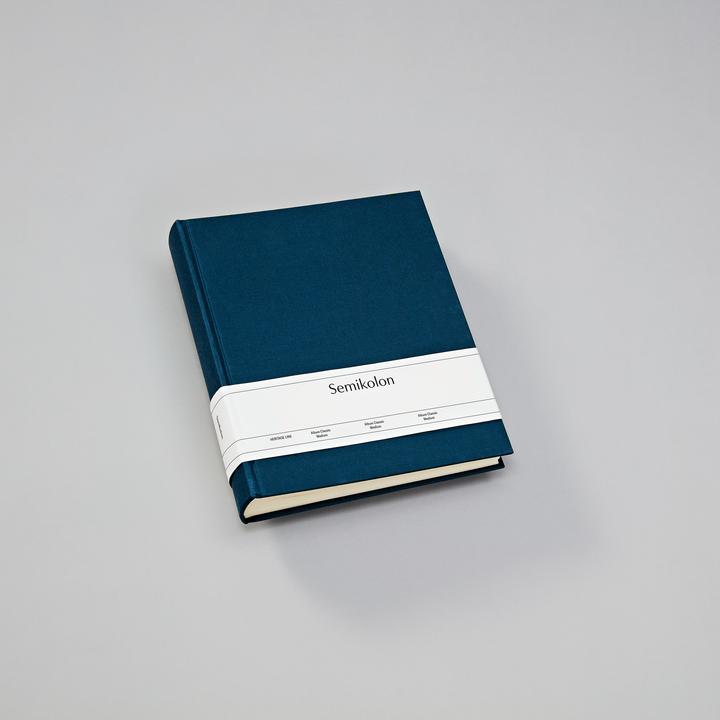 Actual product image Semikolon Photo album Classic Medium 21.6 cm x 25.5 cm Navy Blue (10 x 15 cm, 9 x 13 cm)