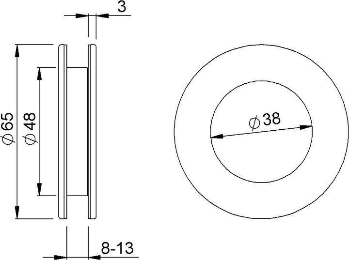 Produktbild Kws Schiebetürgriffe für Glastüren 5255 (1 Stk.)