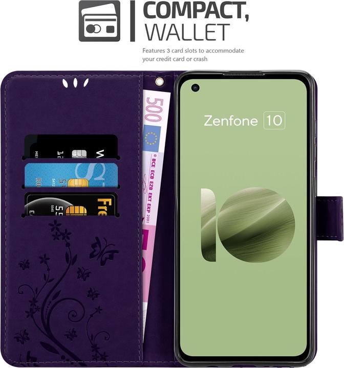 Actual product image Cadorabo Case for Asus Zenfone 10 Flower Book (Asus Zenfone 10)