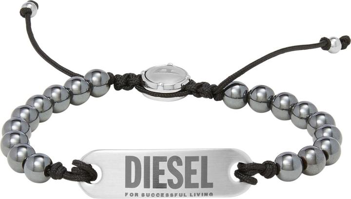 Actual product image Diesel Beads (25 cm, Stainless steel, Fabric, Agate)