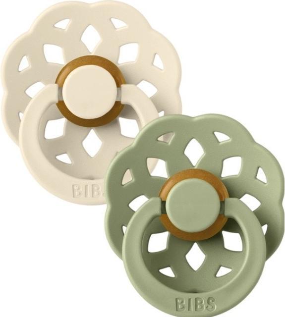 Image du produit Bibs Bohème tétine en latex (taille 2, 6-18 mois), Ivory/Sage (2 x, 6 - 18 M.)