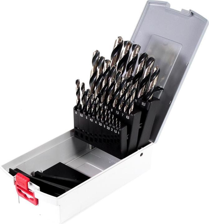 Image du produit Bosch Professional Zubehör Jeu de forets hélicoïdaux HSS PointTeQ, 25 pièces, ProBox, 1-13 mm (12,5 mm, 13 mm, 9,5 mm, 10 mm, 10,5 mm, 11 mm, 11,5 mm, 12 mm, 6,5 mm, 7 mm, 7,5 mm, 8 mm, 8,5 mm, 9 mm, 3,5 mm, 4 mm, 4,5 mm, 5 mm, 5,5 mm, 6 mm, 1 mm, 1,5 mm, 2 mm, 2,5 mm, 3 mm)