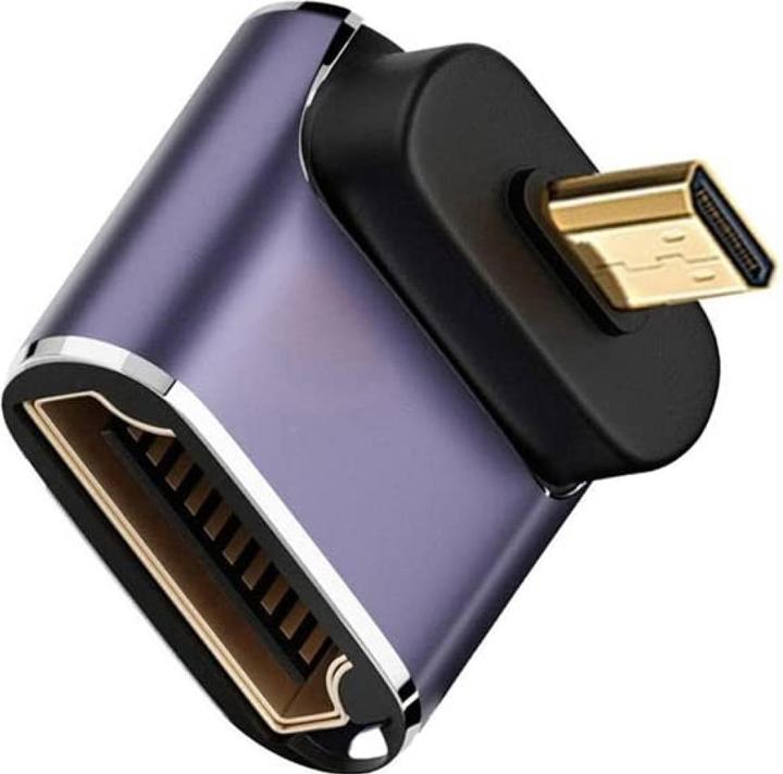 Produktbild PowerGuard Micro HDMI auf HDMI 2.1 90-Grad Winkel Down Adapter (Micro HDMI)