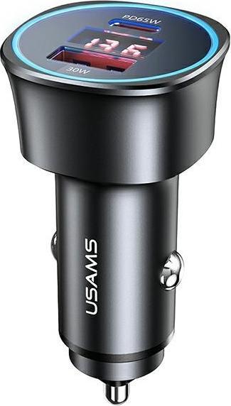 Usams Lader laden. allein. 1xUSB + 1xUSB-C C26 95W (nur Kopf) Schnellladung schwarz