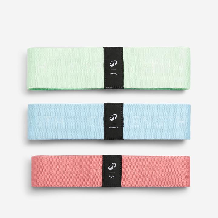 Immagine prodotto Corength Fitness Band Trainingsband 3er-Set Oberschenkel (0.31 m, Light, Strong, Medio)