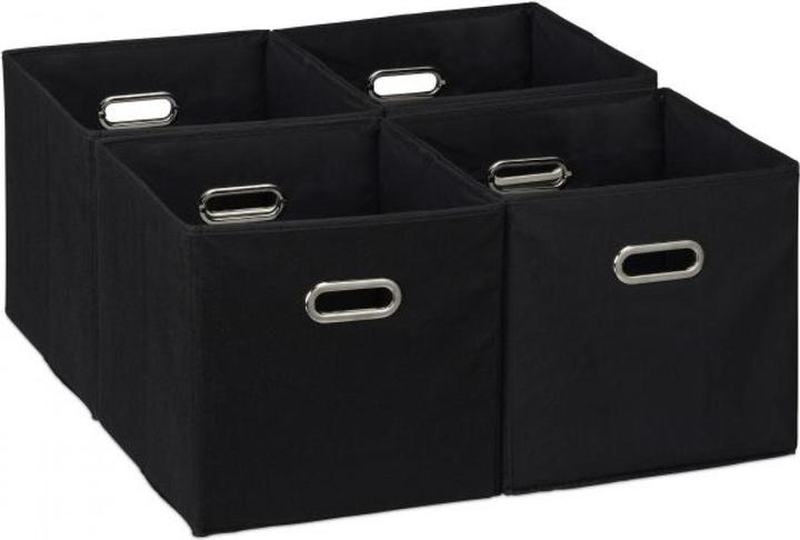 Relaxdays 4x storage box (30 x 30 x 30 cm, 26 l)