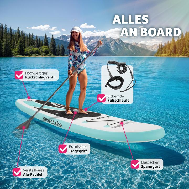 Immagine prodotto tectake Set tavola stand-up paddle Zenon,2 in1 gonfiabile, completo