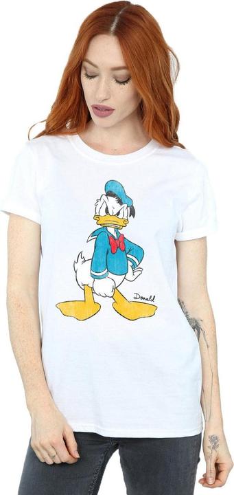 Actual product image Disney Womens/Ladies Angry Donald Duck Cotton Boyfriend T-Shirt (M)