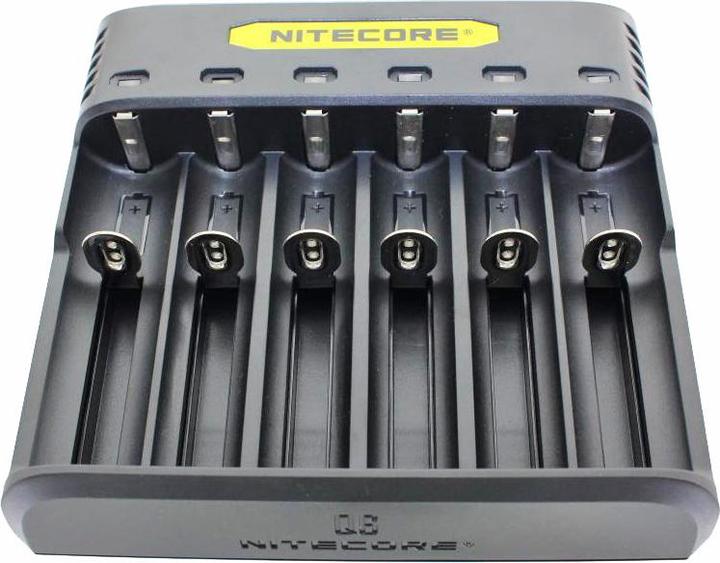 Produktbild Nitecore Q6 6-Schacht-Ladegerät (1 Stk., 14500, 16340, 18650, 26650, Akku)
