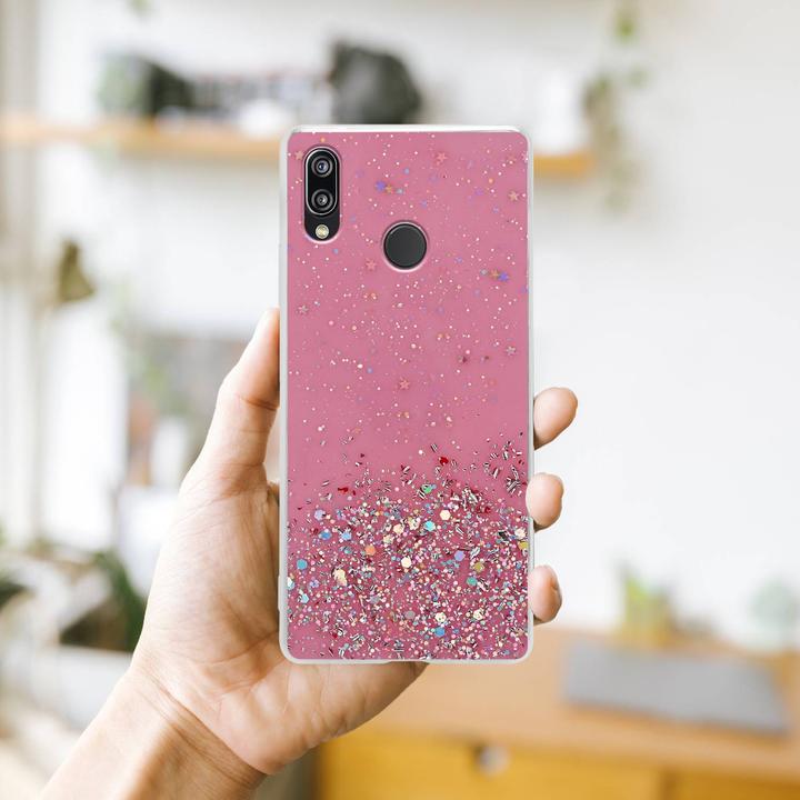 Image du produit Cadorabo Couverture TPU paillettes scintillantes (Huawei Nova 3E)