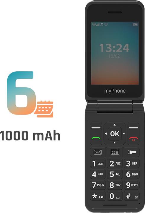 Image du produit Myphone FLIP LTE czarny (2.80", 1.30 Mpx, 4G)