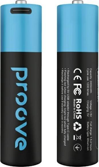 Image du produit Varta Proove Rechargeable AA Batteries 2400mWh 2pcs black (2 pcs, AA, 2400 mAh)