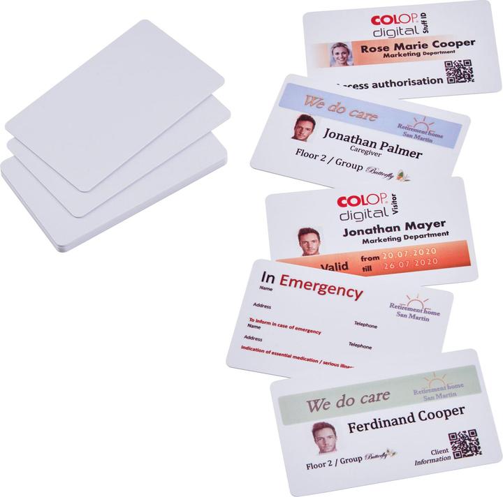 Actual product image Colop Labels PVC cards 85.5 x 54 mm, 50 pieces