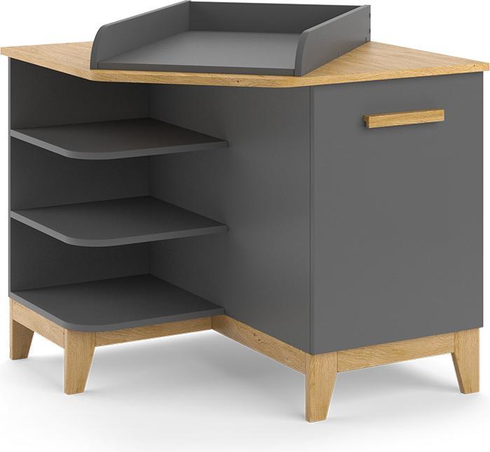 Actual product image VitaliSpa Wickelkommode Malia, Grau/Eiche, 85 x 85.2 cm mit Tür