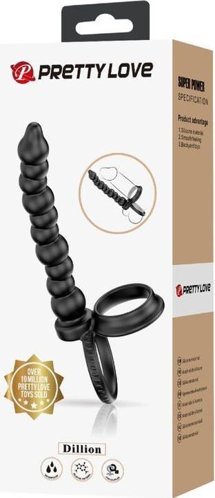 Produktbild Pretty Love Dillion Double Penetration Cock Ring Black