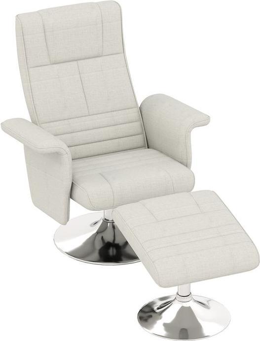 Image du produit Swisshandel24 Massagesessel mit Fusshocker, elektrischer Relaxsessel mit Liegefunktion Creme