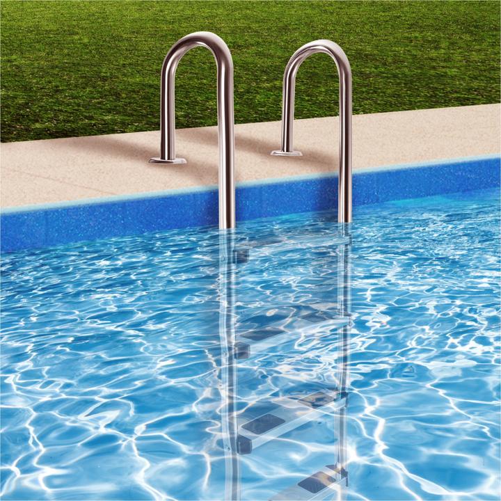 Actual product image Arebos Stainless steel pool ladder