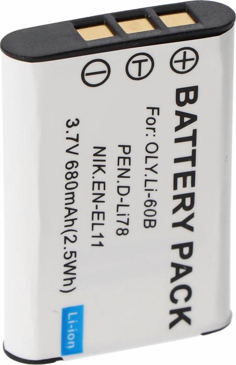 Actual product image Pentax Battery D-LI78, Optio M50, V20, W60 (Rechargeable battery)