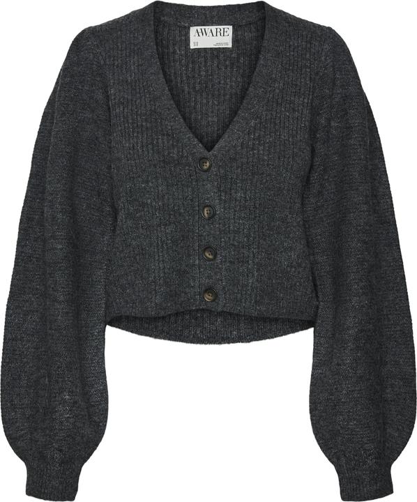 Image du produit Vero Moda Coupe normale Col en V Manches côtelées Manches ballon Veste en tricot (XS)