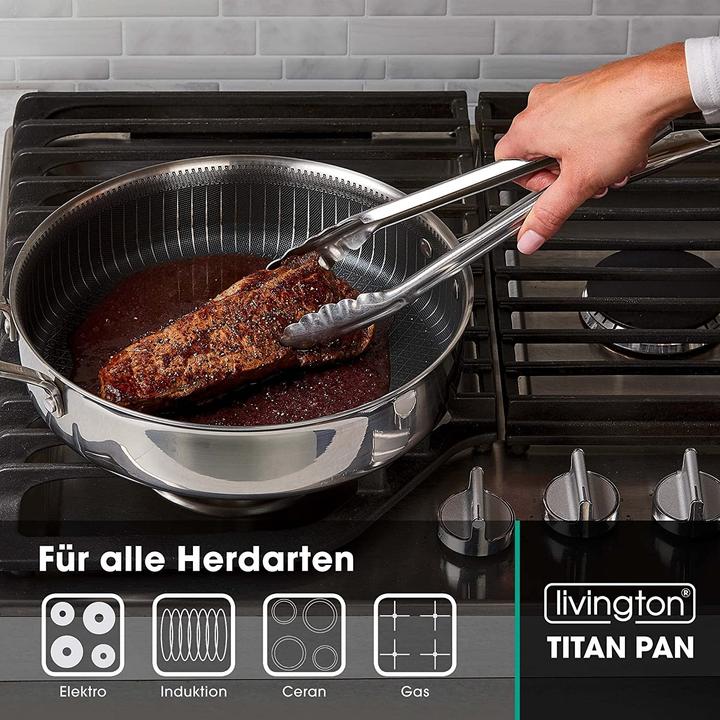 Produktbild Livington Titan Pan (26.50 cm, Bratpfanne, Edelstahl, Aluminium)