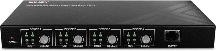 Produktbild Lindy 4x4 USB 3.2 Gen 1 Matrix Switch over IP
